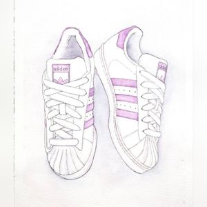 Adidas 8 1/2"x11" Wall Art comes in a black frame